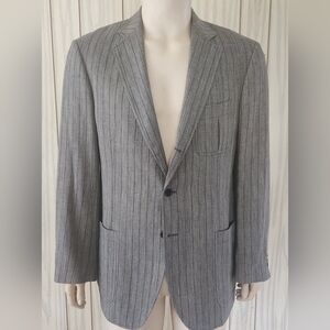 Varvatos sport coat 42 men grey linen wool